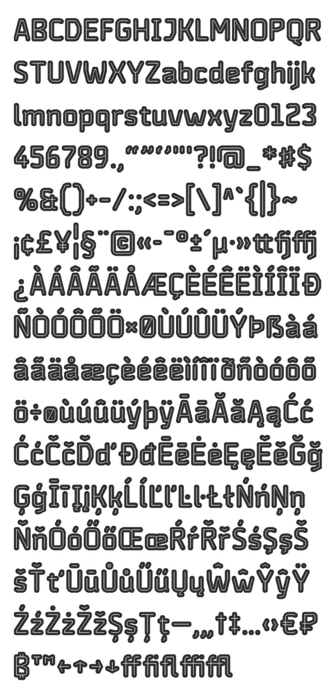 Avensys Inline | FontStruct